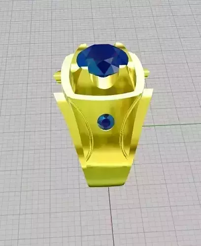 rings saphire 3D print model