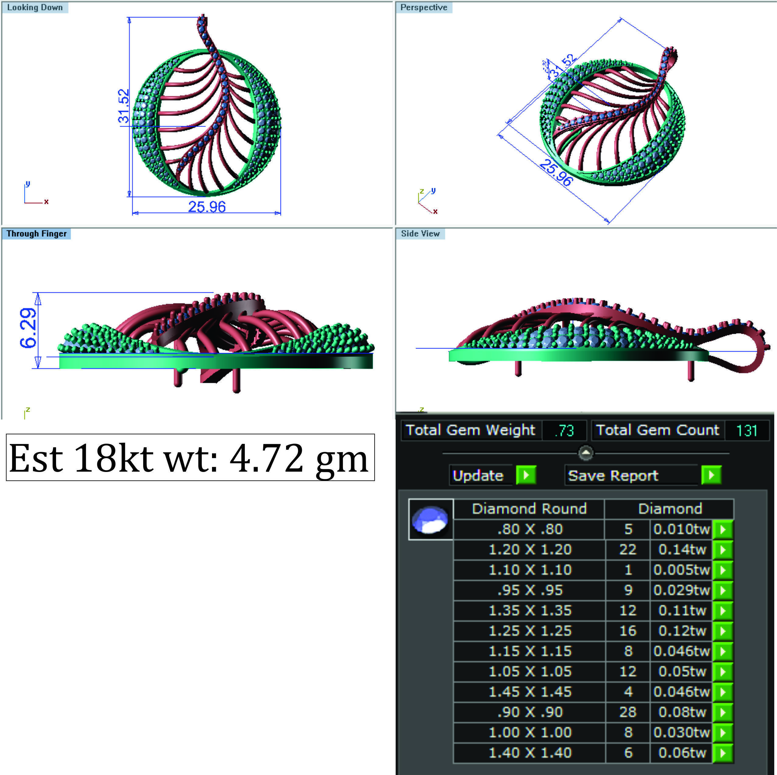 Women pendant 3dm render detail 3D print model 3D print model_6