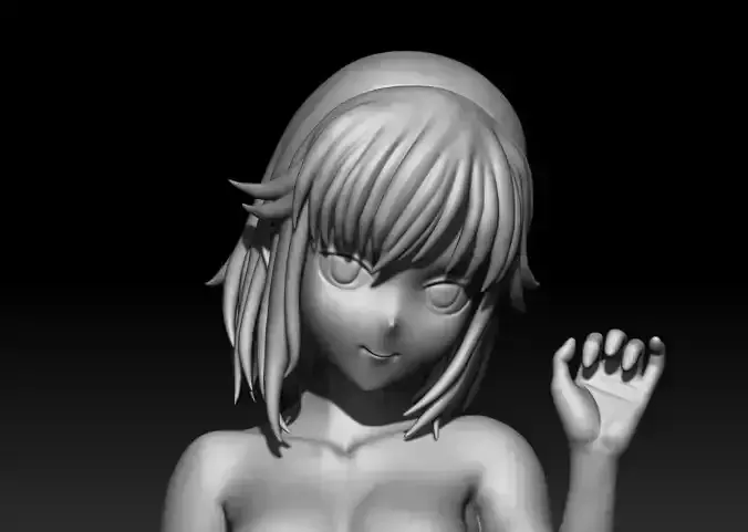 Anime Figure Sexy Girl STL 3D print model