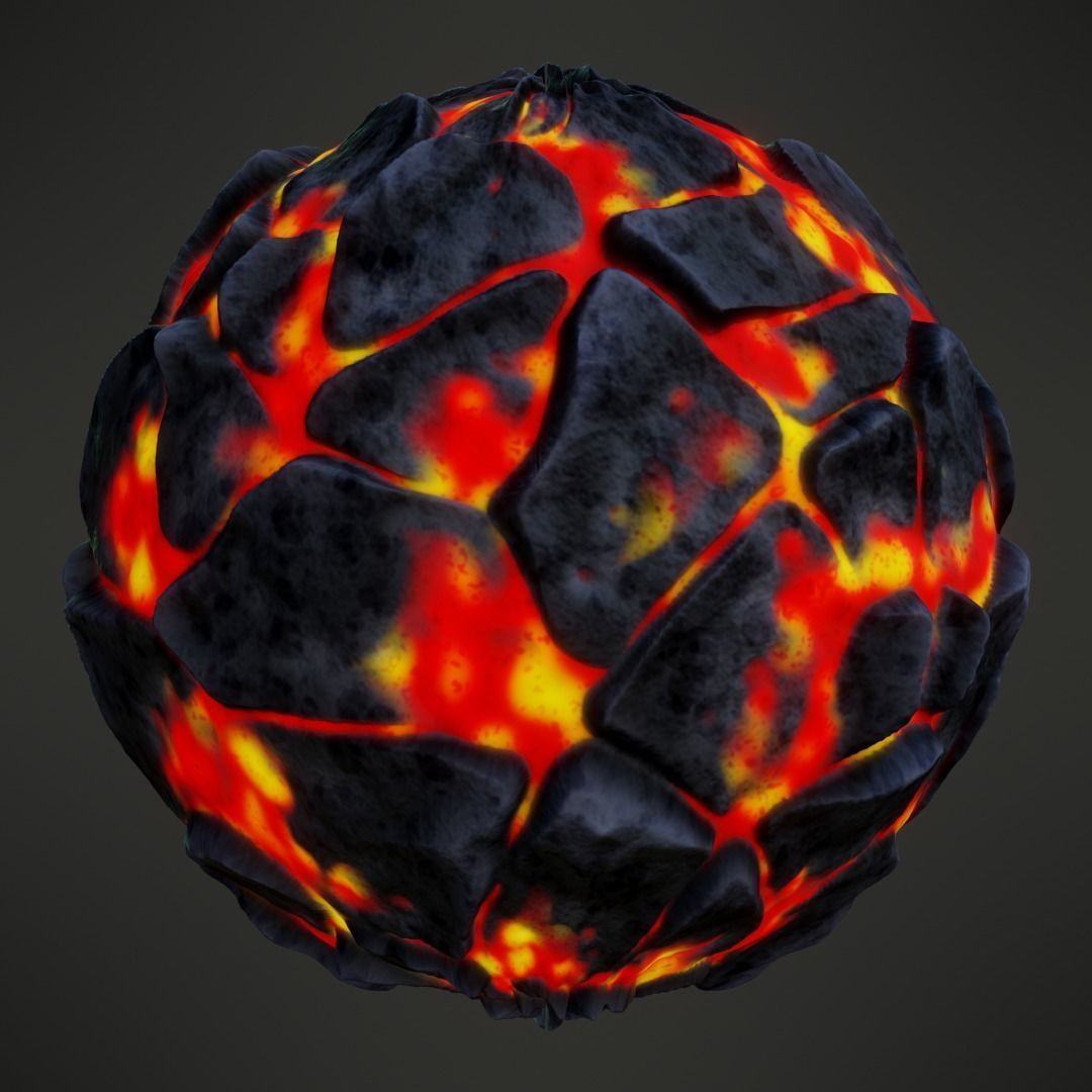 Stylized PBR Lava Textures Texture_6