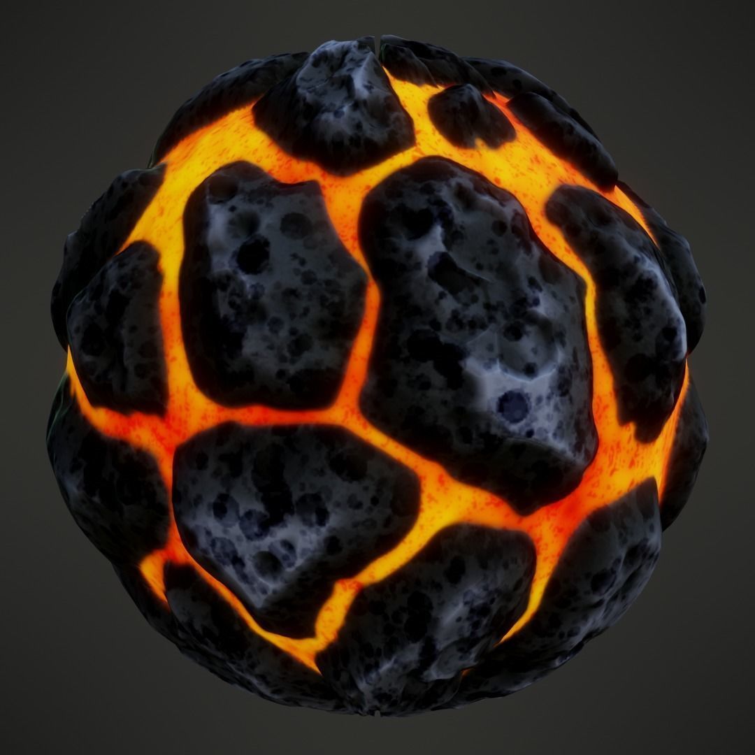 Stylized PBR Lava Textures Texture_7
