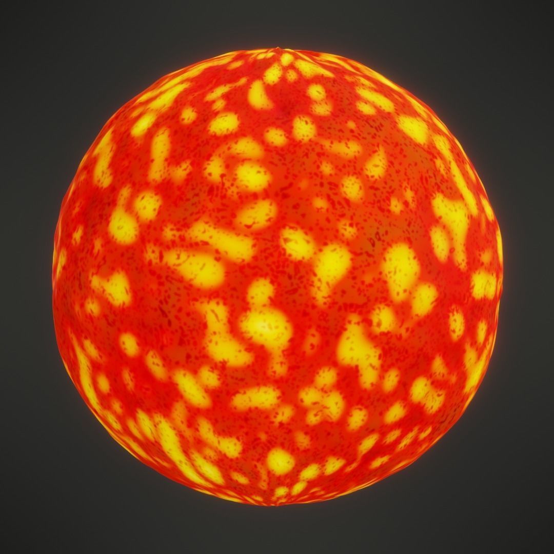 Stylized PBR Lava Textures Texture_8