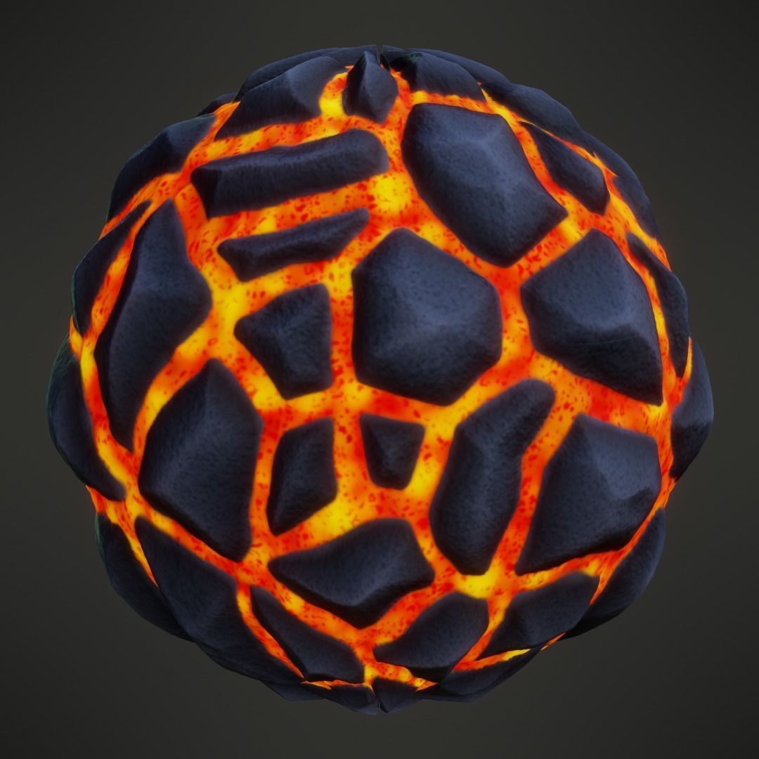 Stylized PBR Lava Textures Texture_9