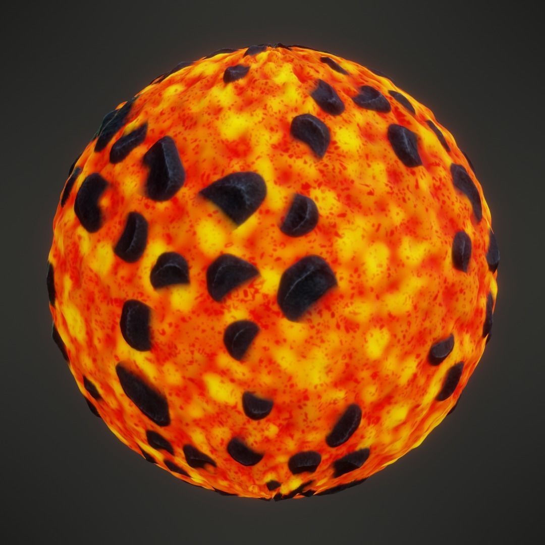 Stylized PBR Lava Textures Texture_11