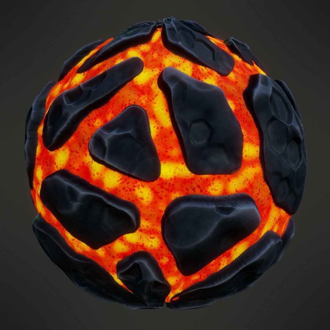 Stylized PBR Lava Textures Texture_2
