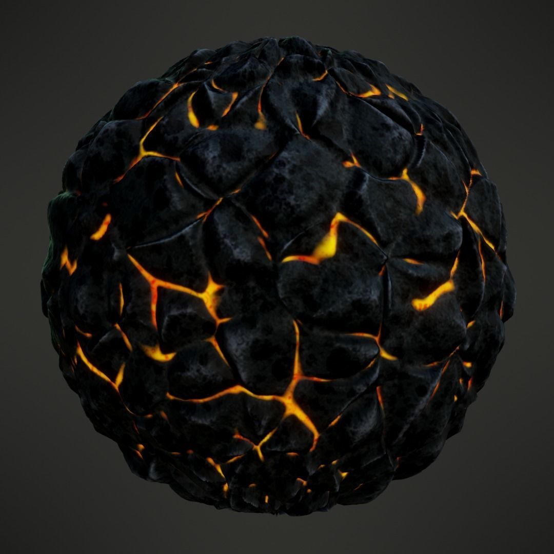 Stylized PBR Lava Textures Texture_10