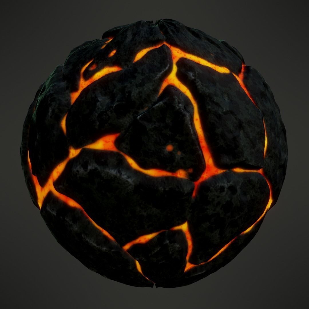 Stylized PBR Lava Textures Texture_4