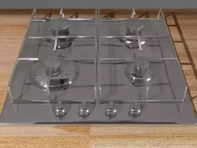 embedded gas hob surface