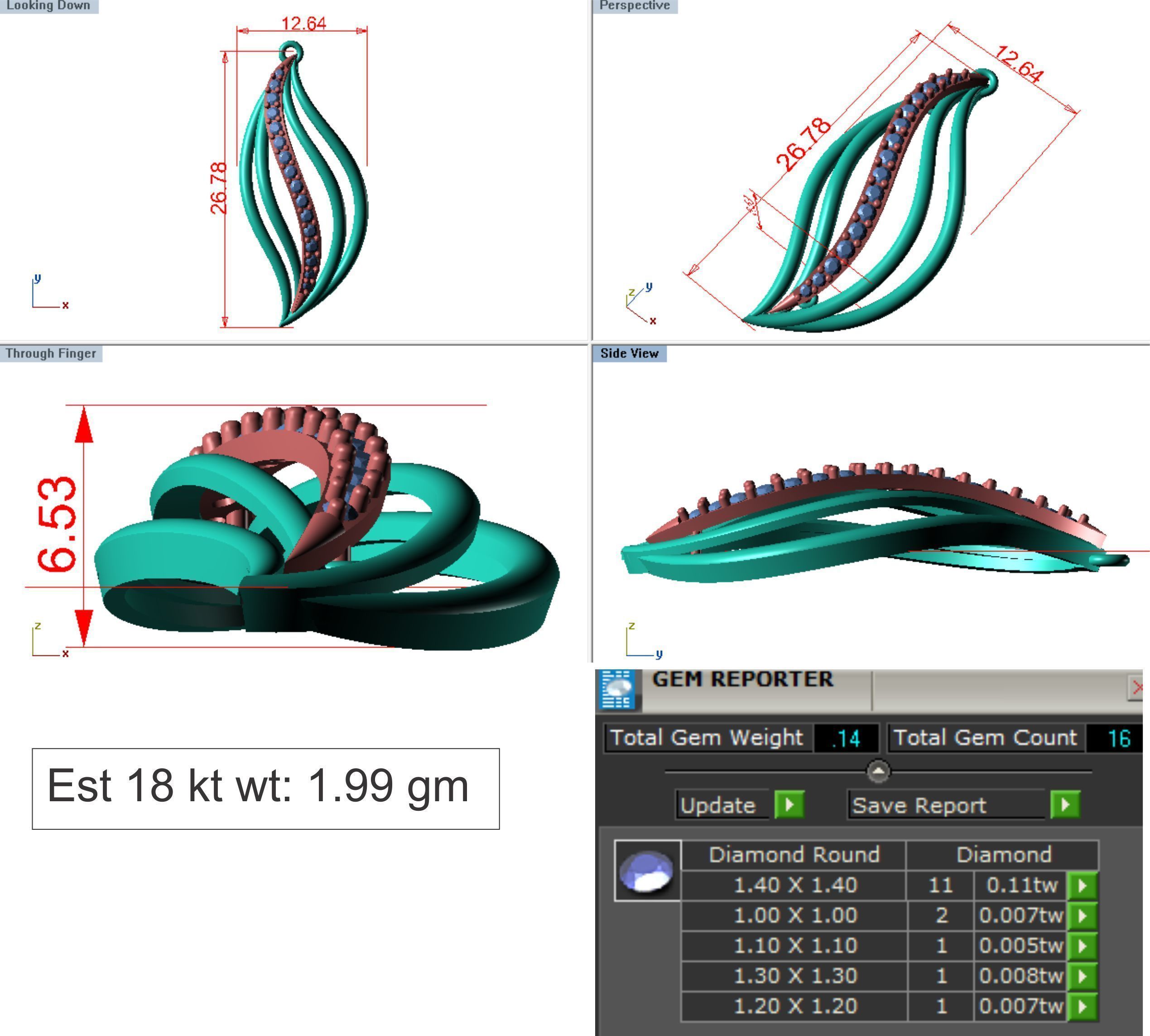 Women pendant 3dm render detail 3D print model 3D print model_6