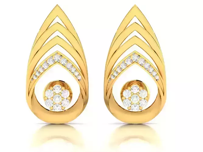 Women earrings 3dm render detail 3D print model