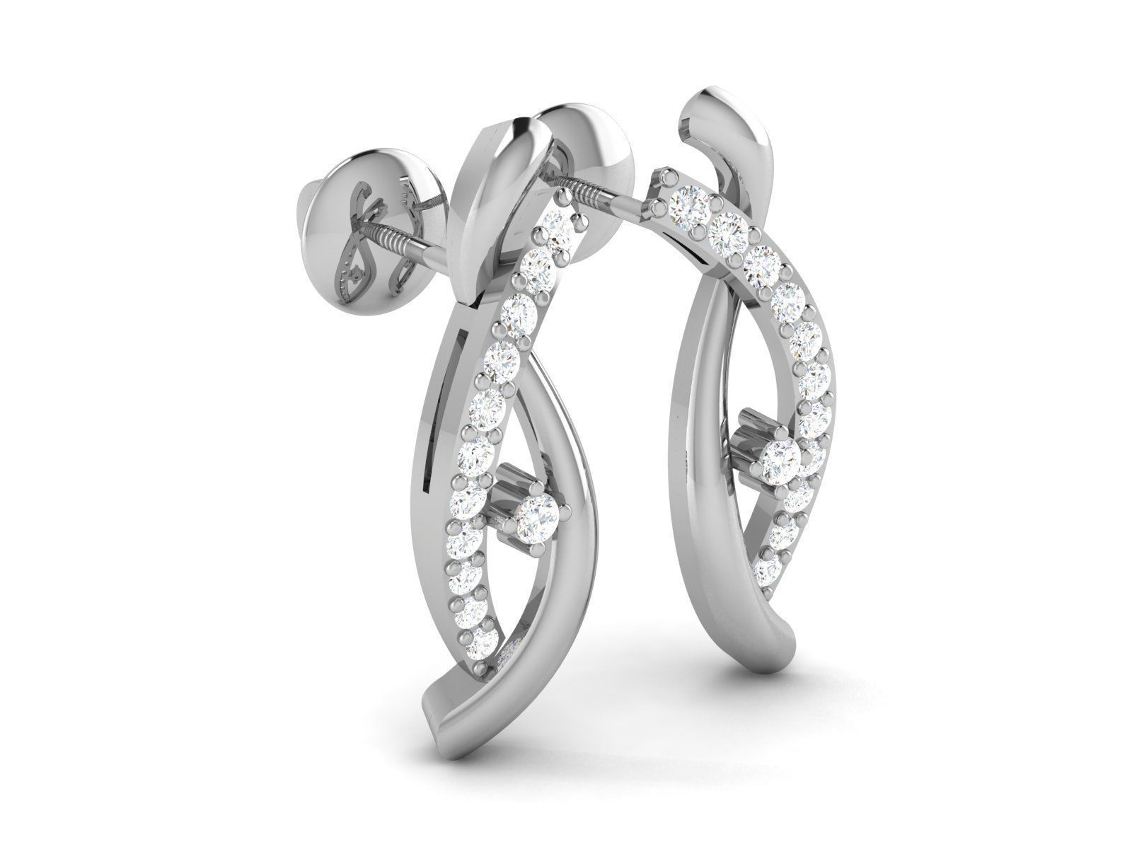 Women earrings 3dm render detail 3D print model 3D print model_1