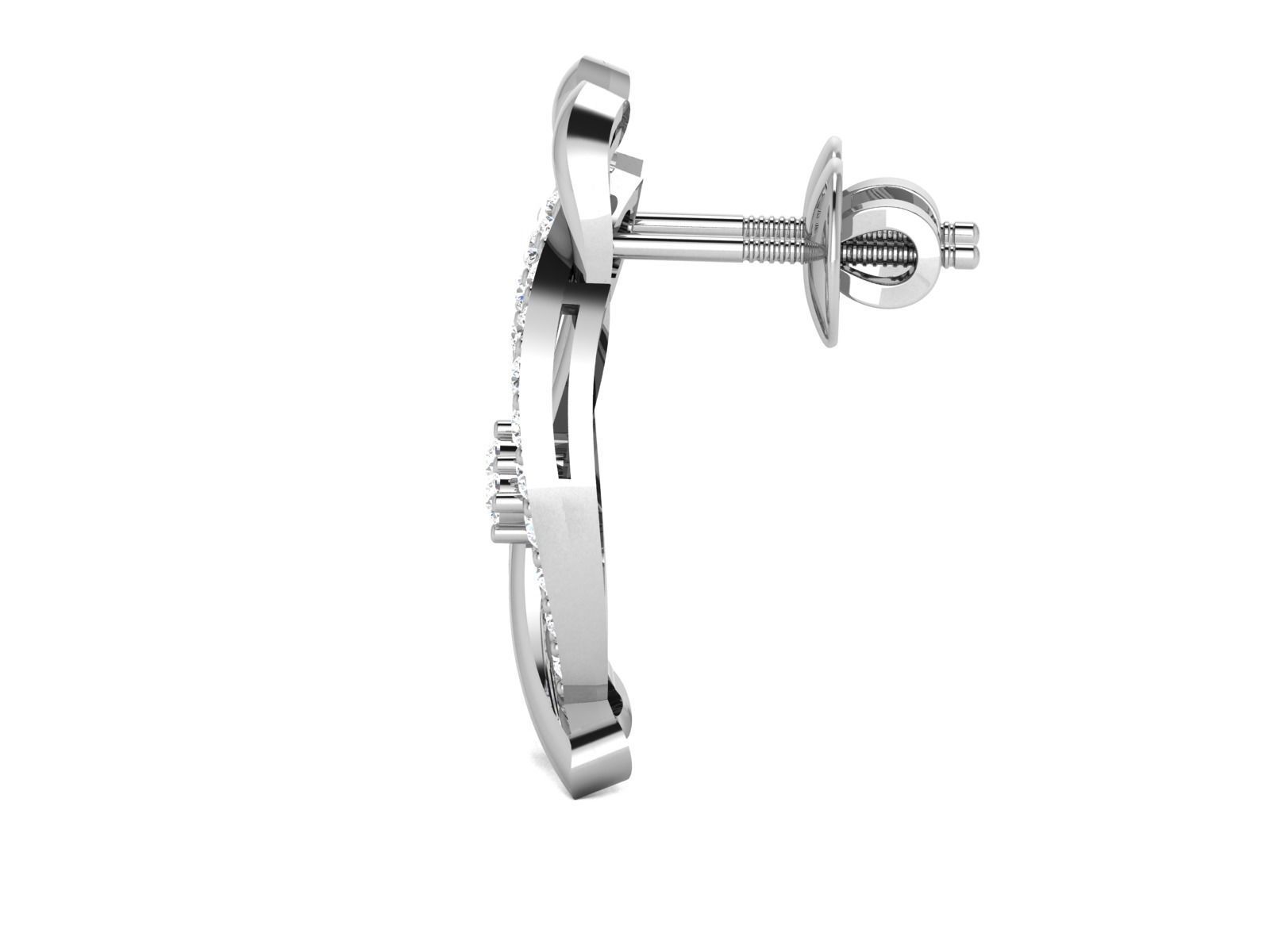 Women earrings 3dm render detail 3D print model 3D print model_5