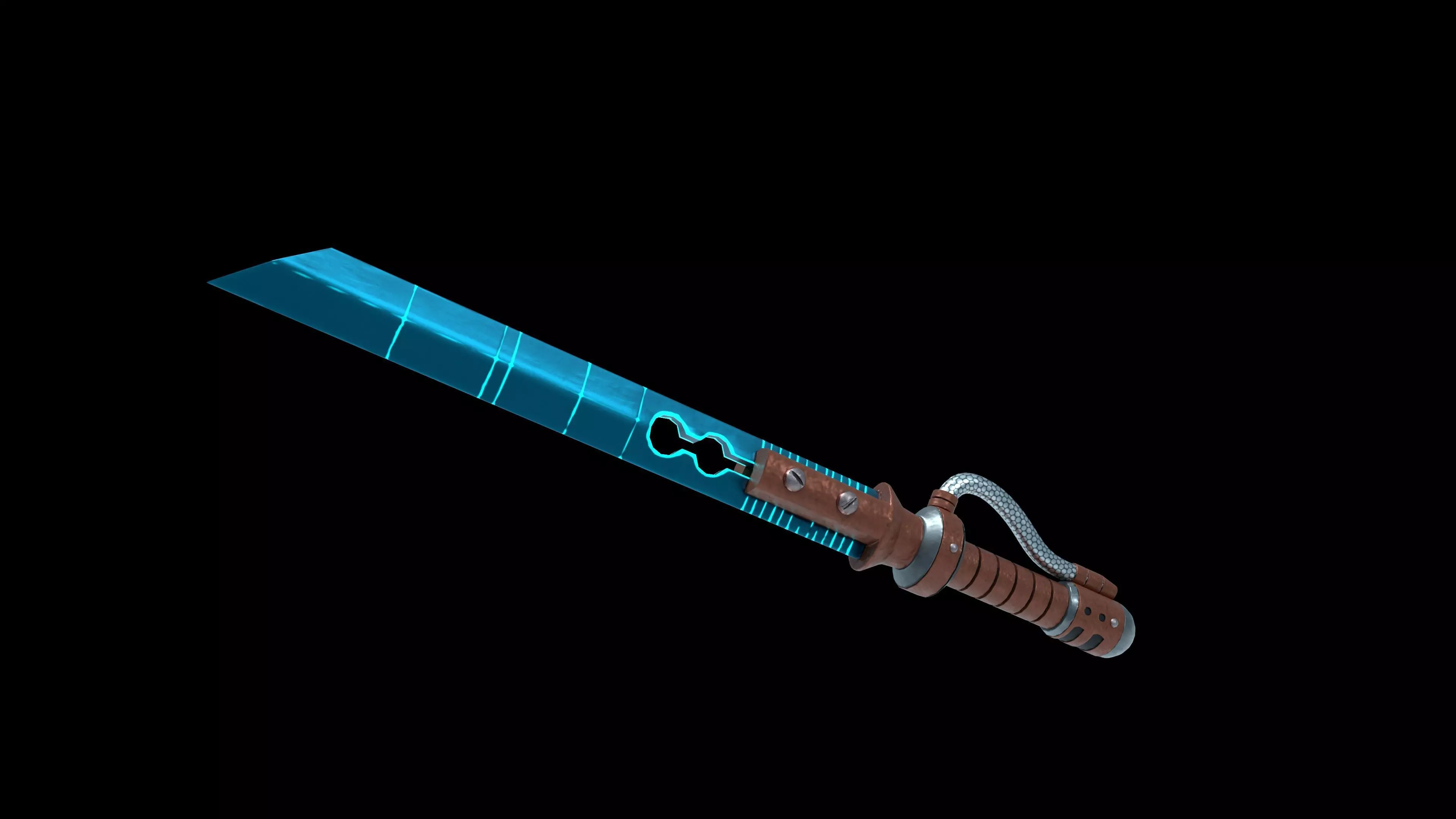 Transonic Blade Low-poly 3D model_0