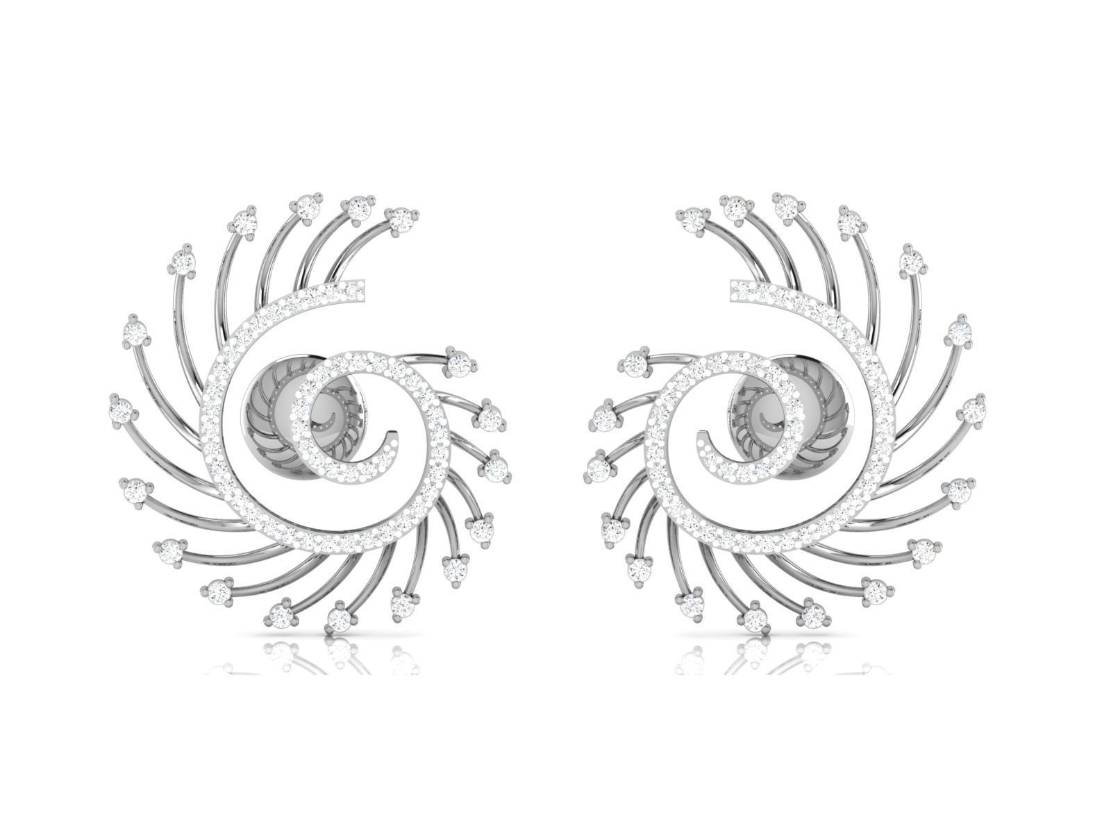 Women earrings 3dm render detail 3D print model 3D print model_3