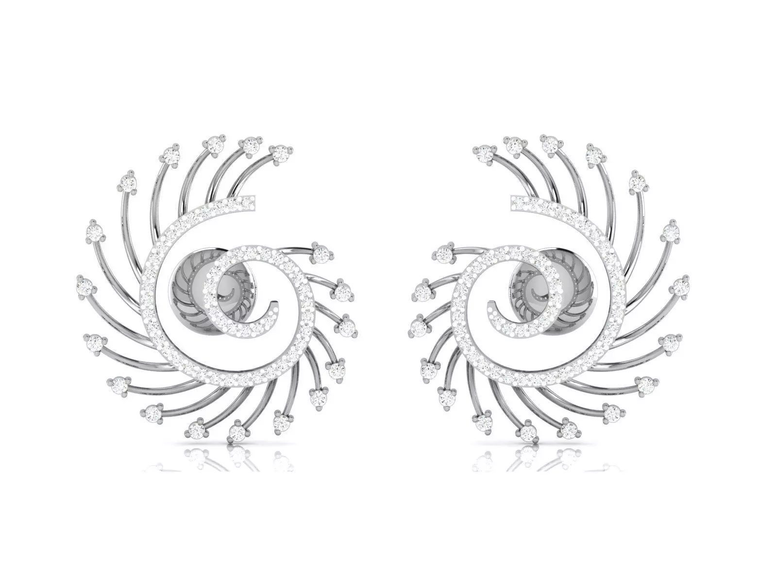 Women earrings 3dm render detail 3D print model 3D print model_0