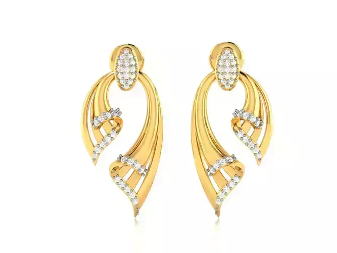 Women earrings 3dm render detail 3D print model