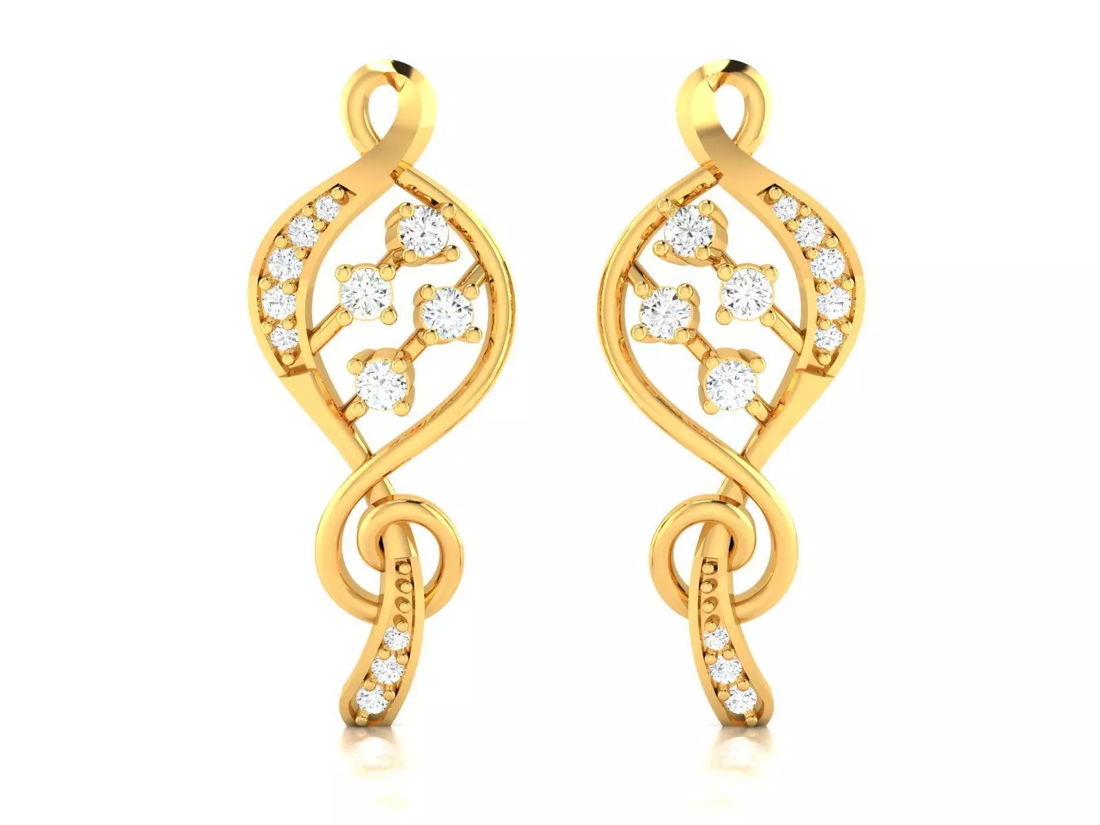 Women earrings 3dm render detail 3D print model 3D print model_0