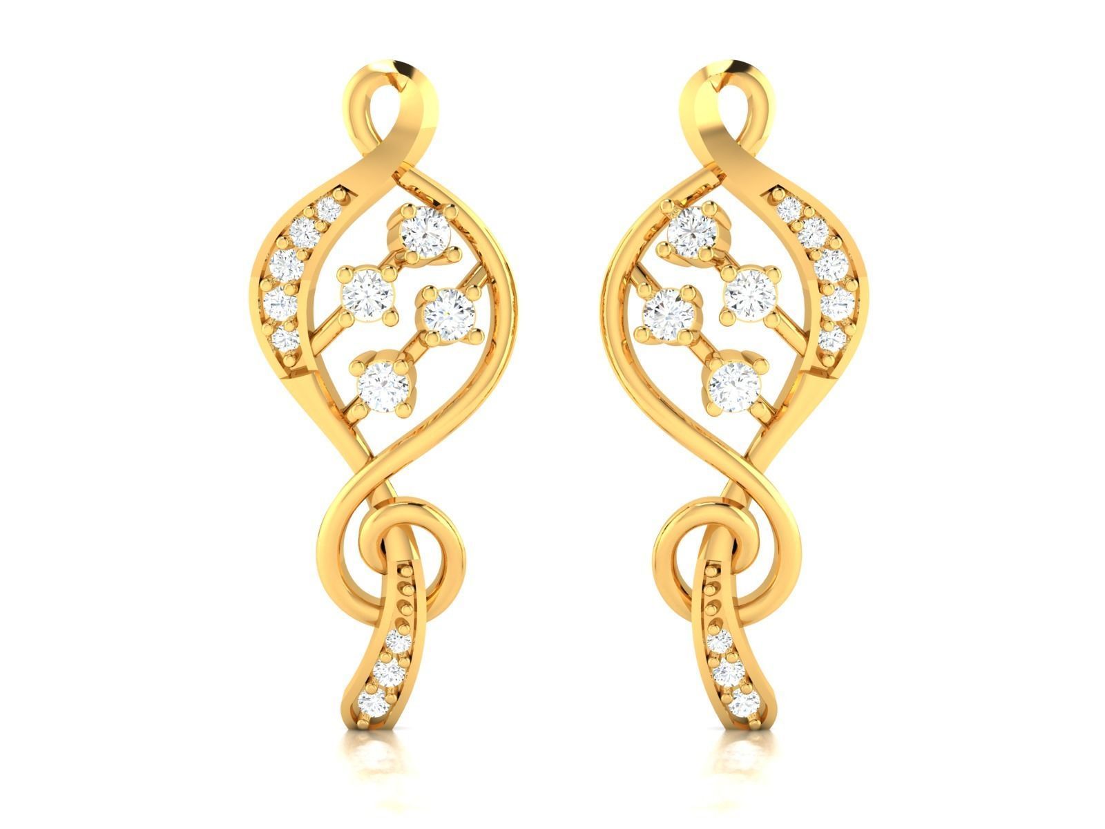 Women earrings 3dm render detail 3D print model 3D print model_4