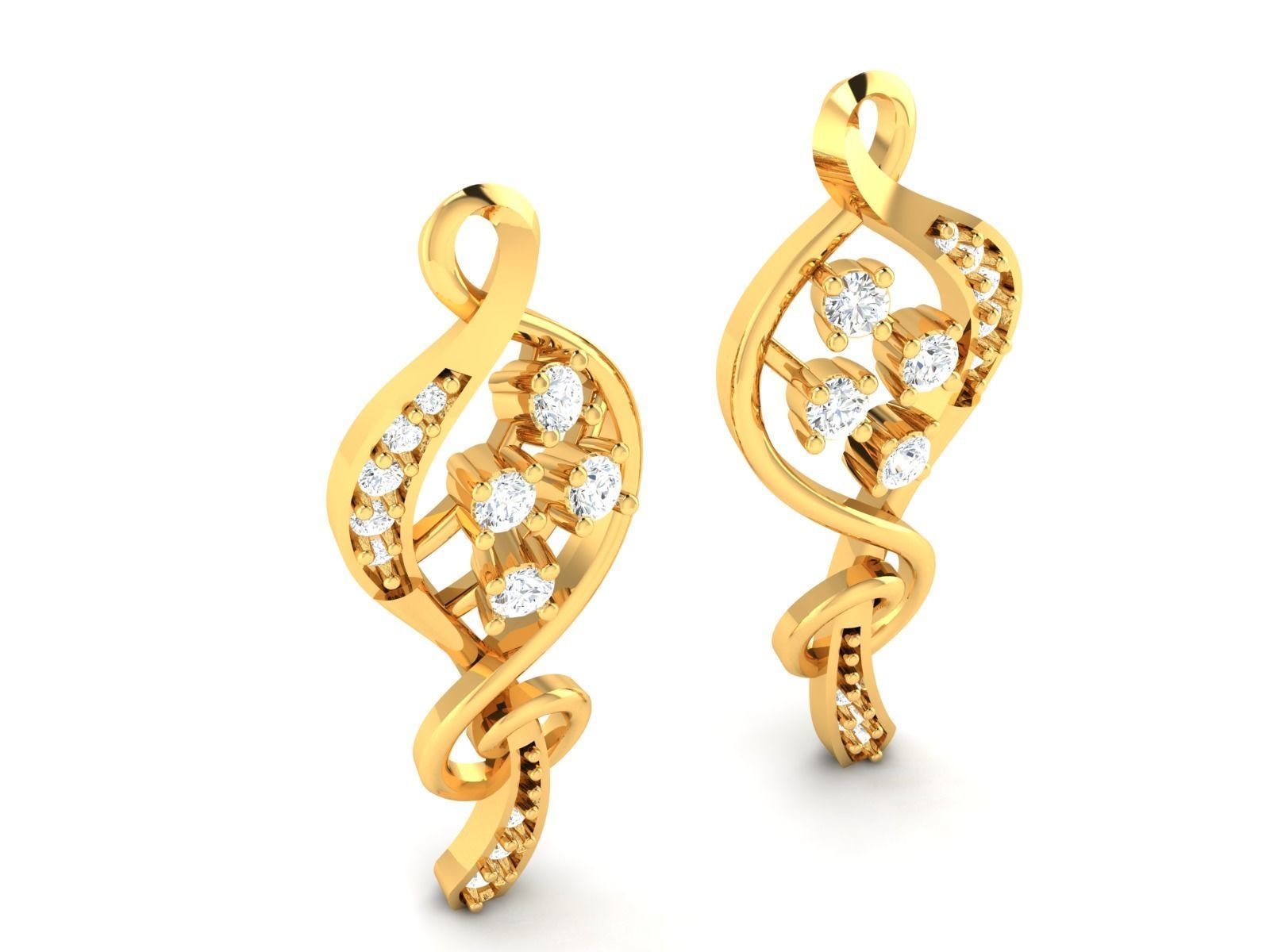 Women earrings 3dm render detail 3D print model 3D print model_2