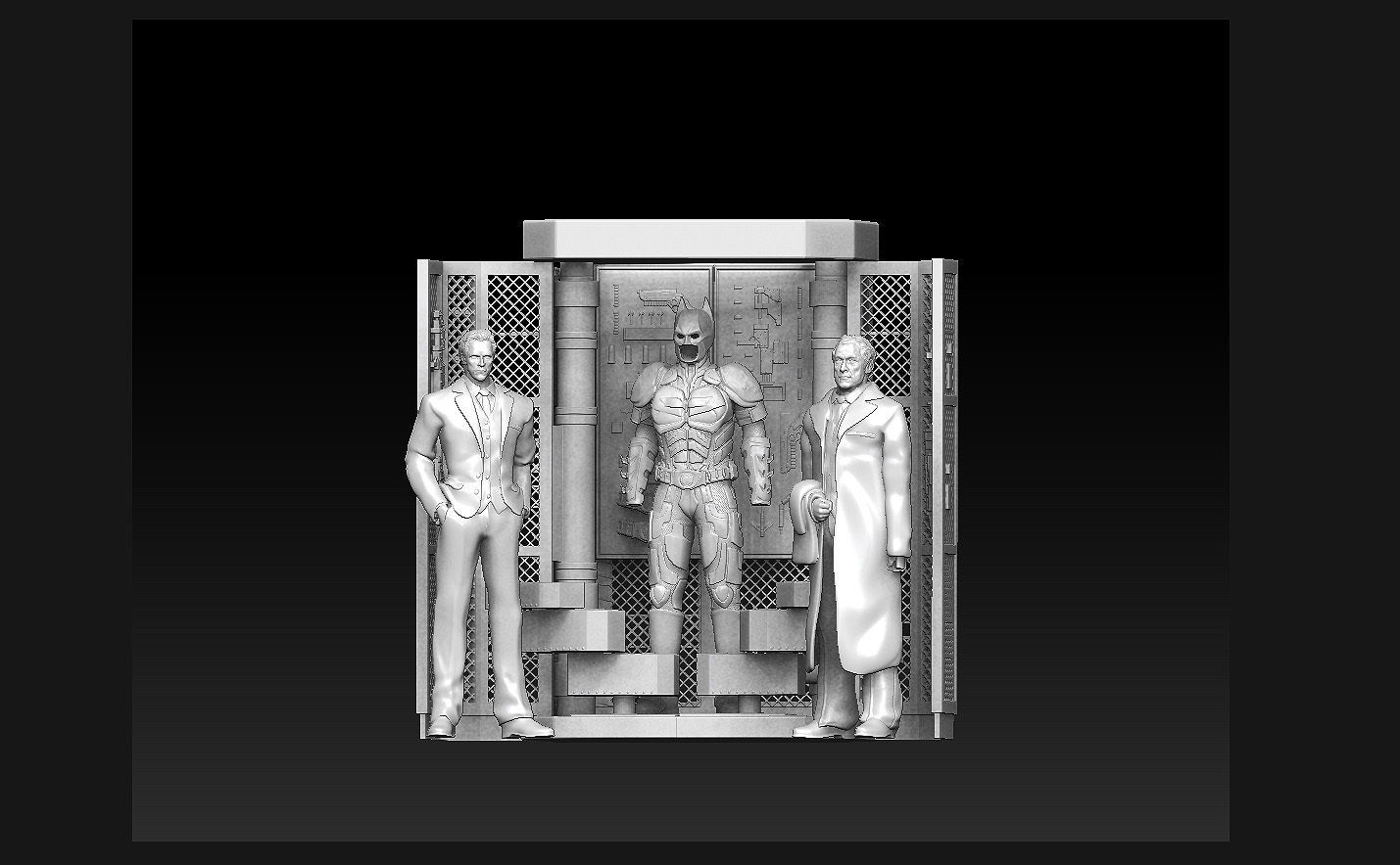 BATMAN ARMORY SET MODEL DARKNIGHT DC STATUE PRINTABLE 3D print model_3