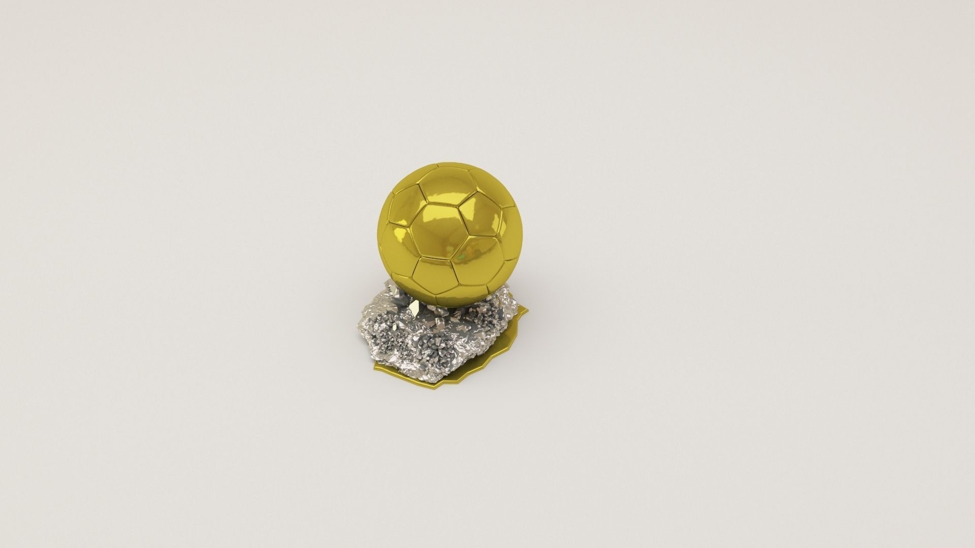 Golden Ball 3D model_2