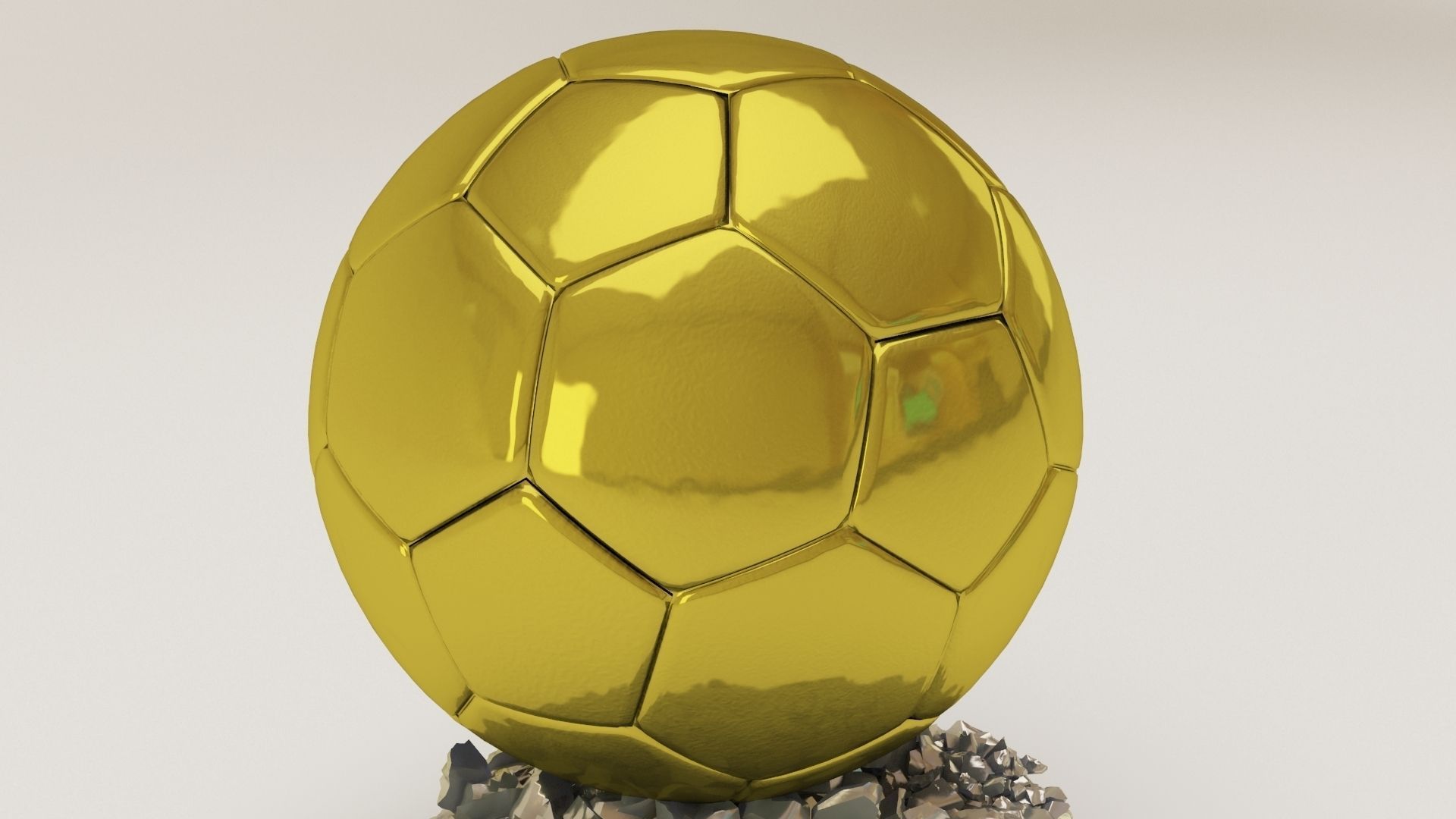 Golden Ball 3D model_3