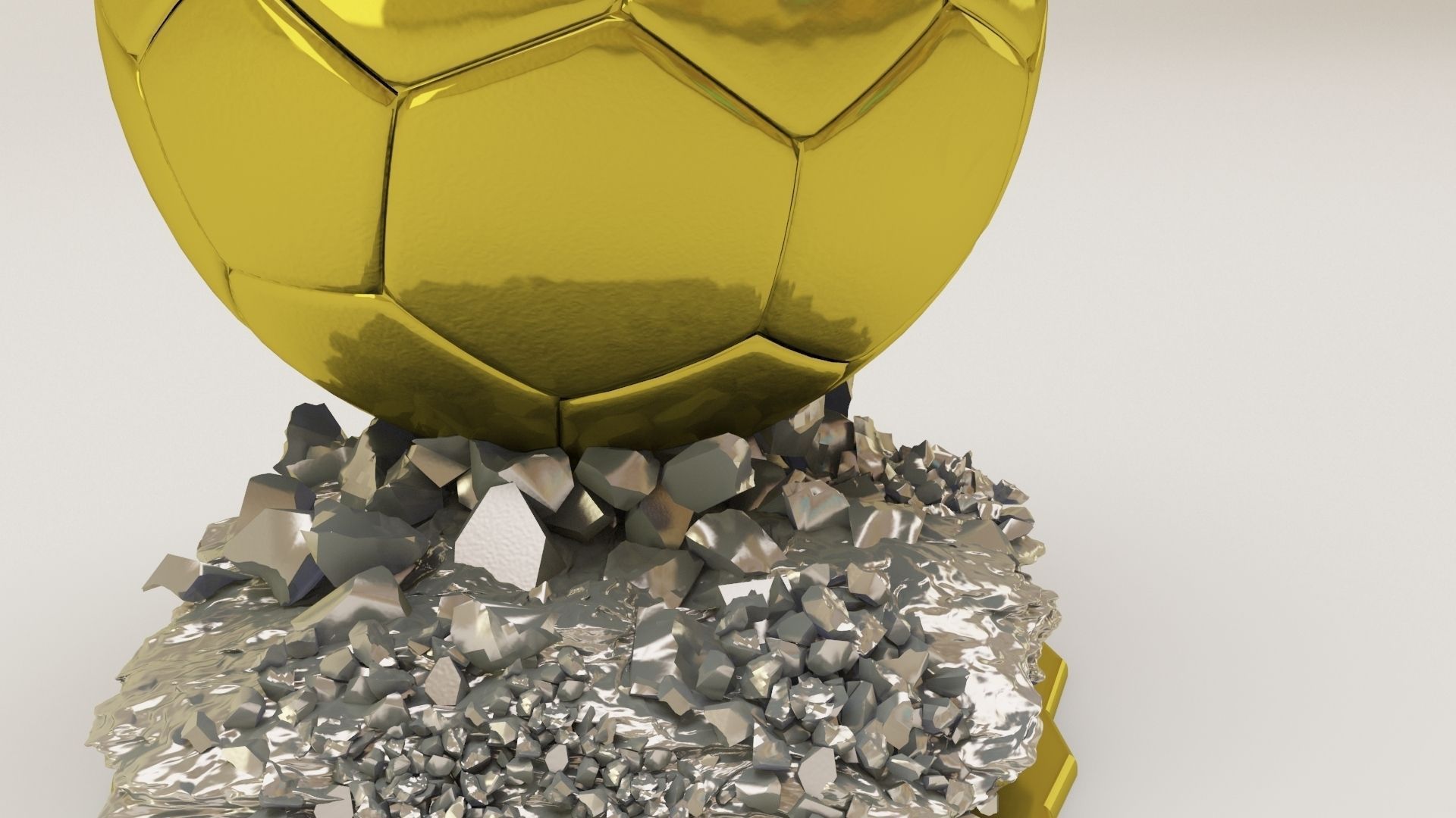 Golden Ball 3D model_5