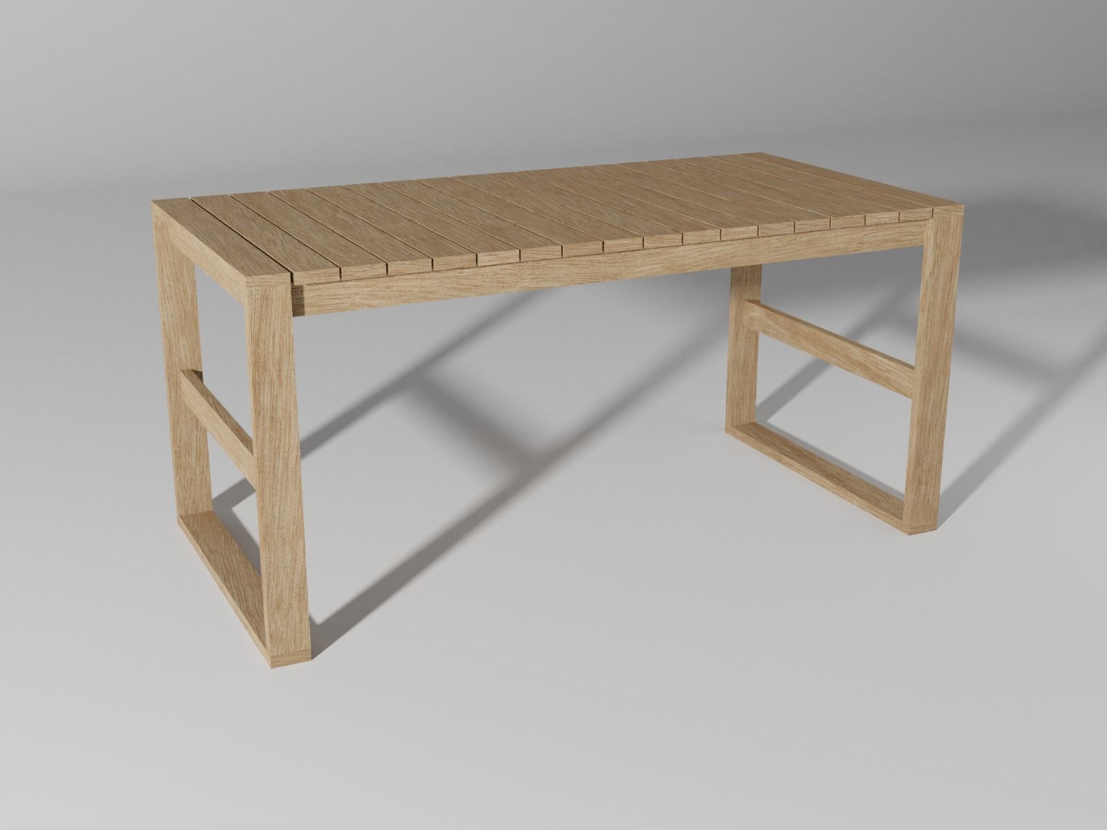 BK15 dining table Low-poly 3D model_2