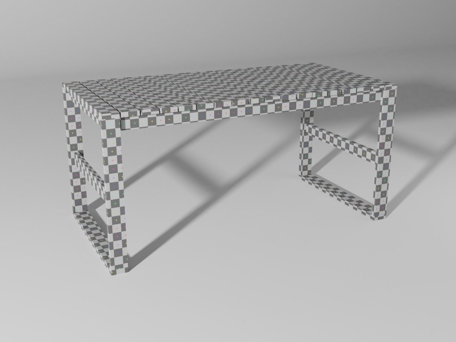 BK15 dining table Low-poly 3D model_9