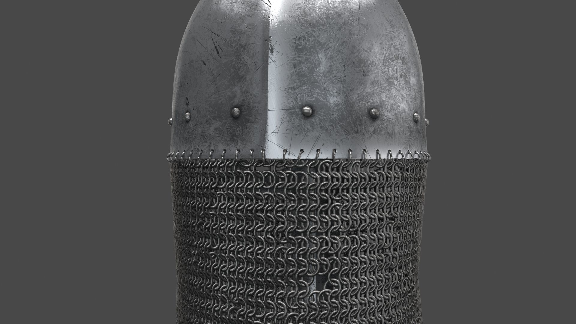 Medieval Helmet Low-poly 3D model_11