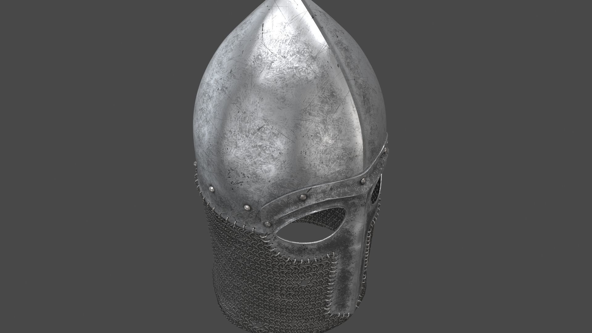 Medieval Helmet Low-poly 3D model_41
