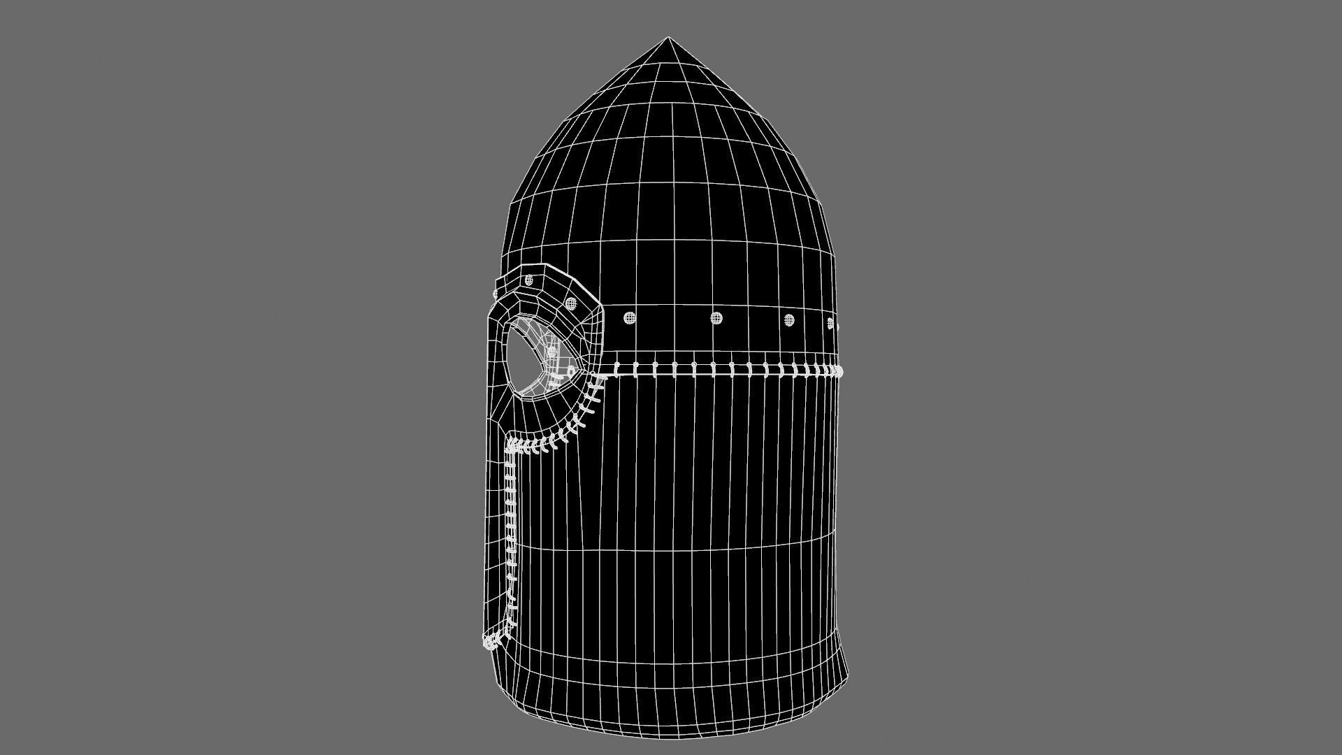 Medieval Helmet Low-poly 3D model_58