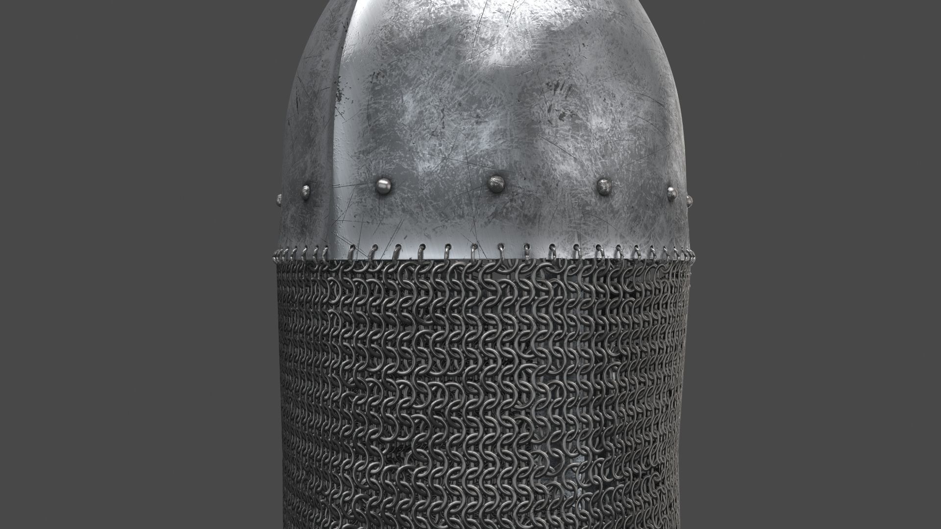 Medieval Helmet Low-poly 3D model_10