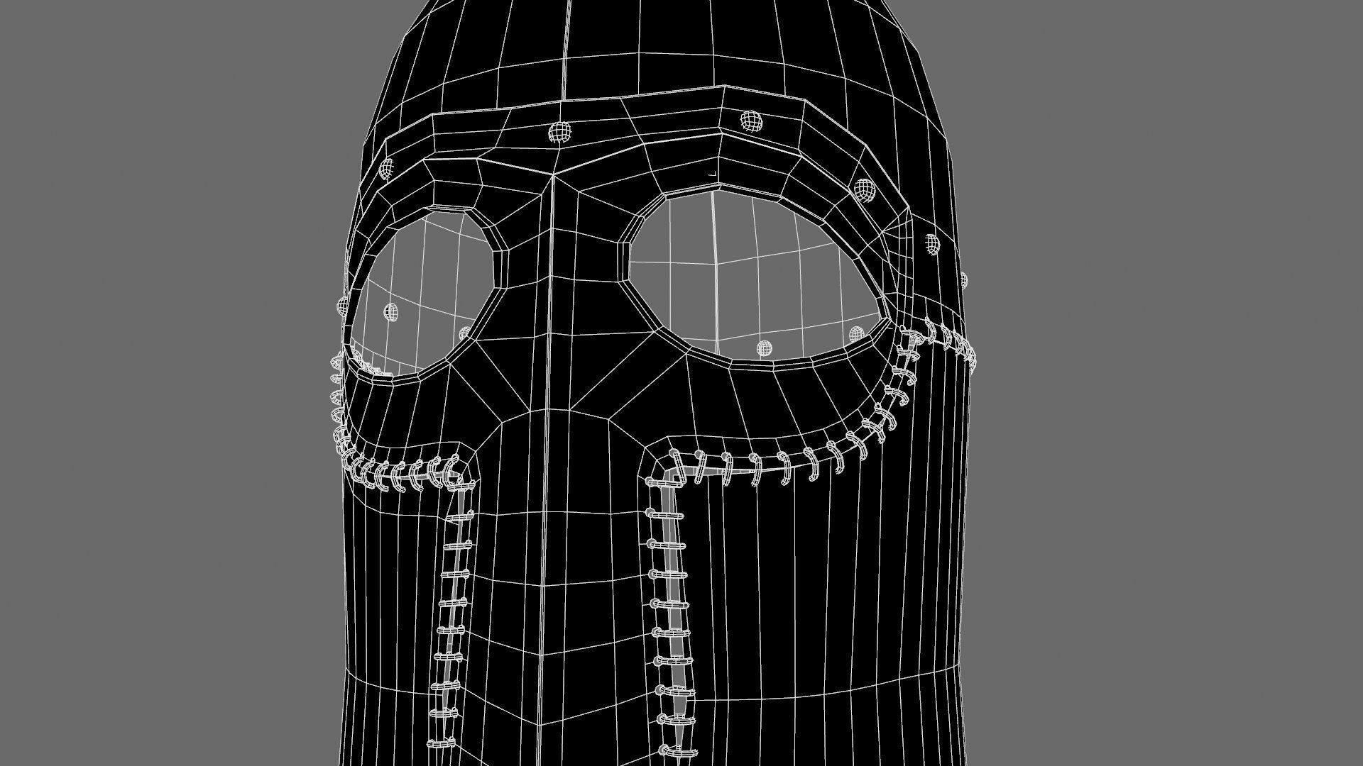 Medieval Helmet Low-poly 3D model_76