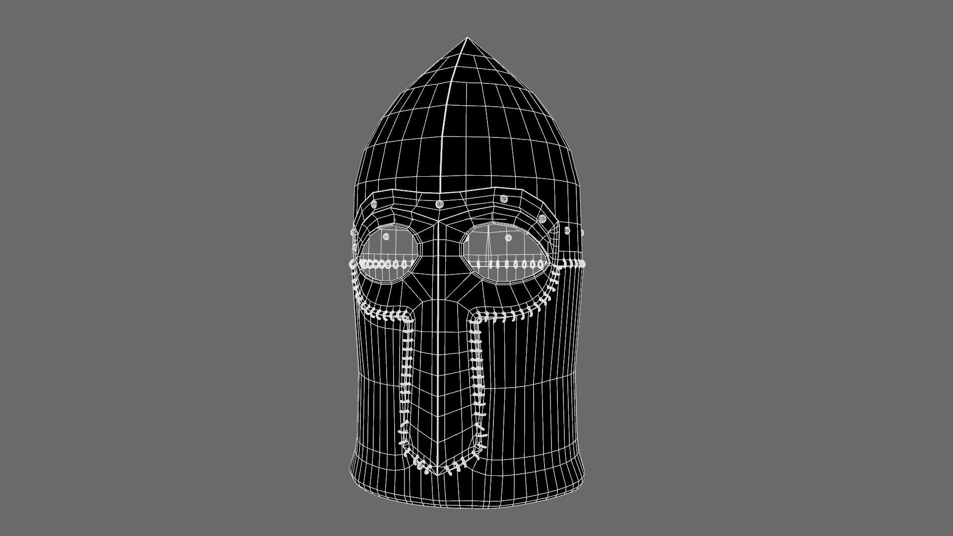 Medieval Helmet Low-poly 3D model_68
