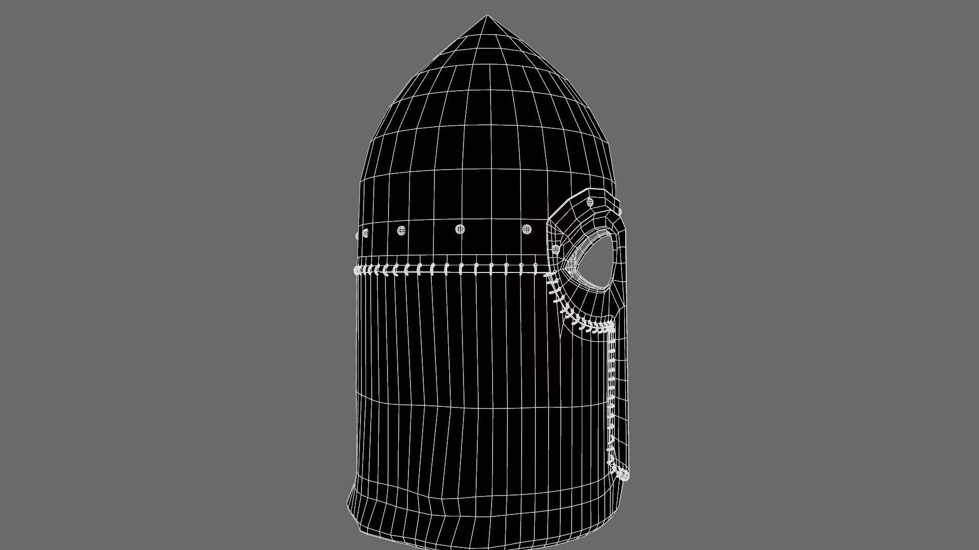 Medieval Helmet Low-poly 3D model_49