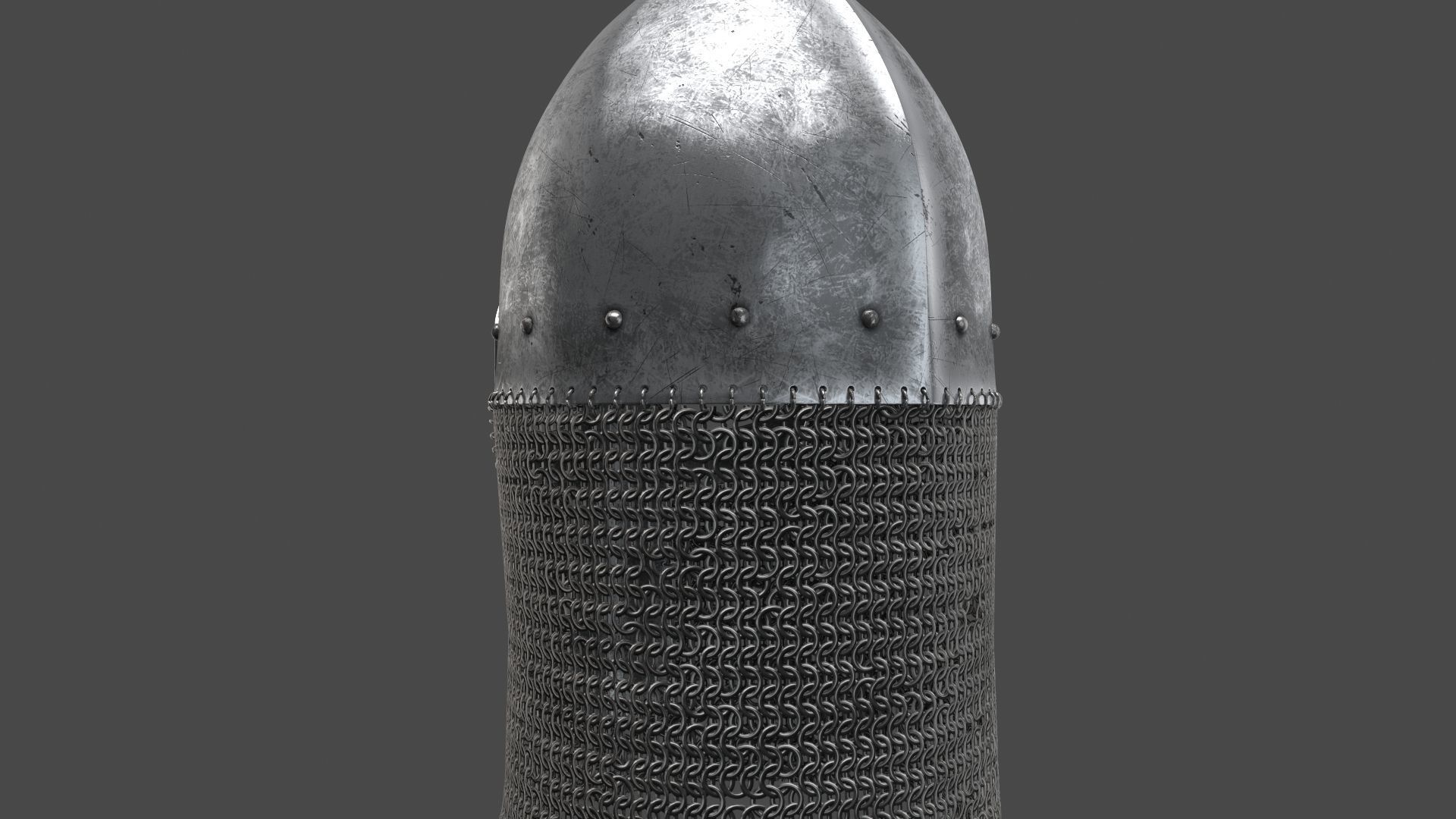 Medieval Helmet Low-poly 3D model_13