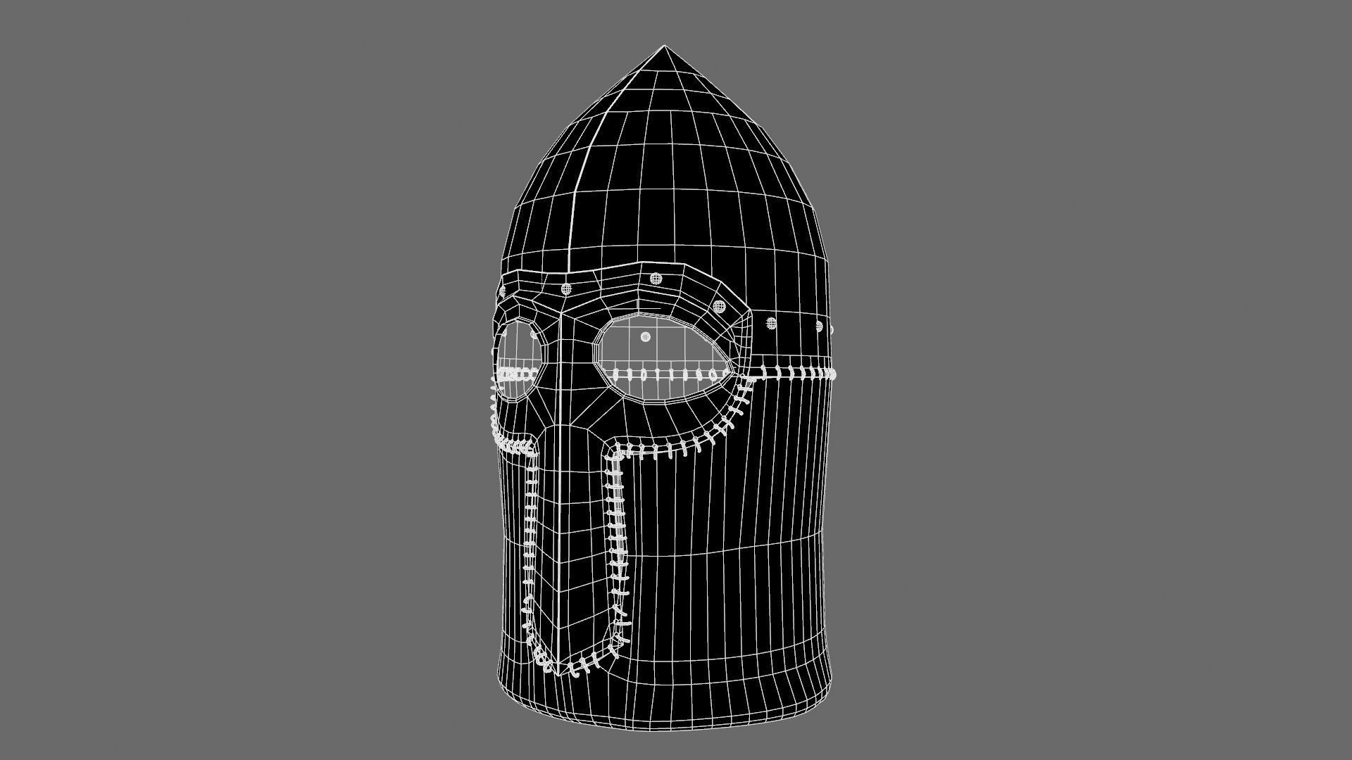 Medieval Helmet Low-poly 3D model_66