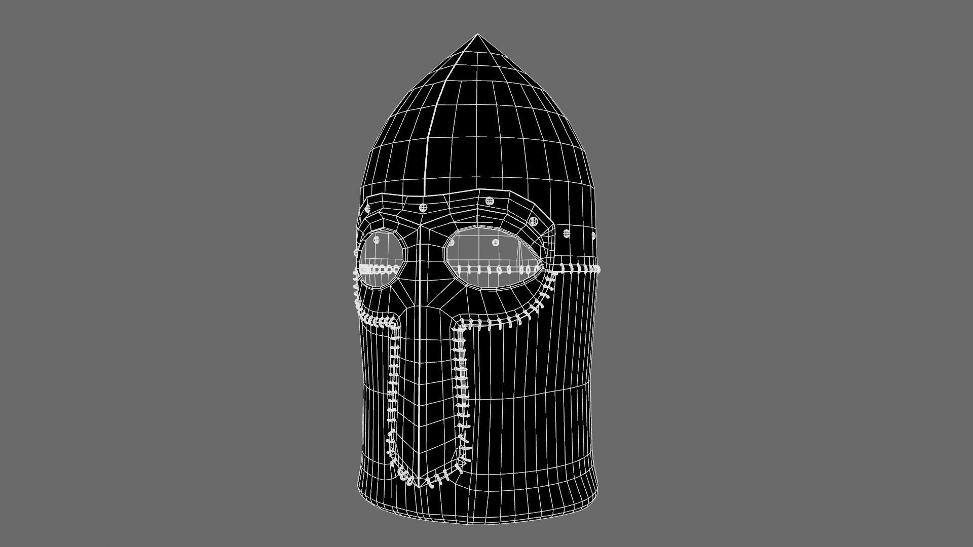 Medieval Helmet Low-poly 3D model_67