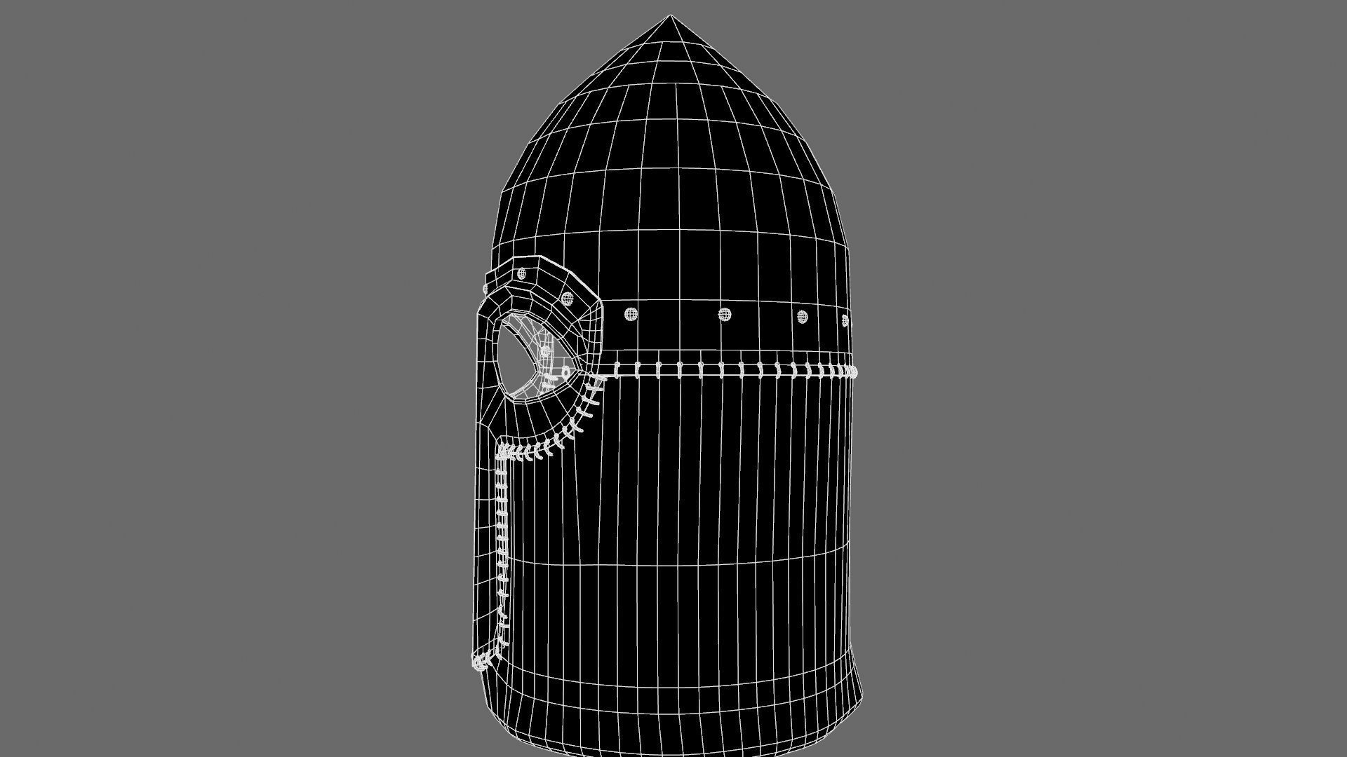 Medieval Helmet Low-poly 3D model_59