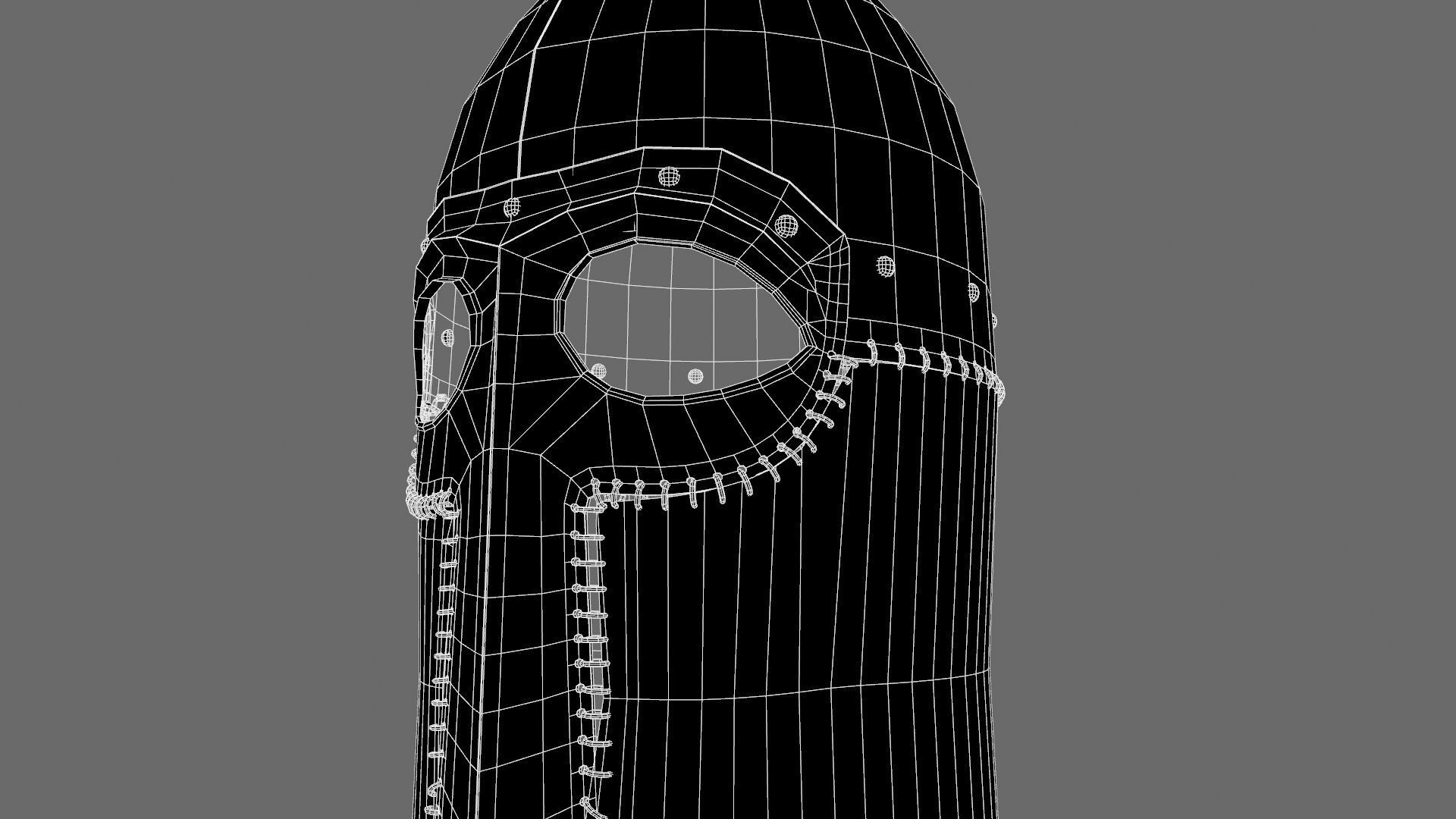 Medieval Helmet Low-poly 3D model_77