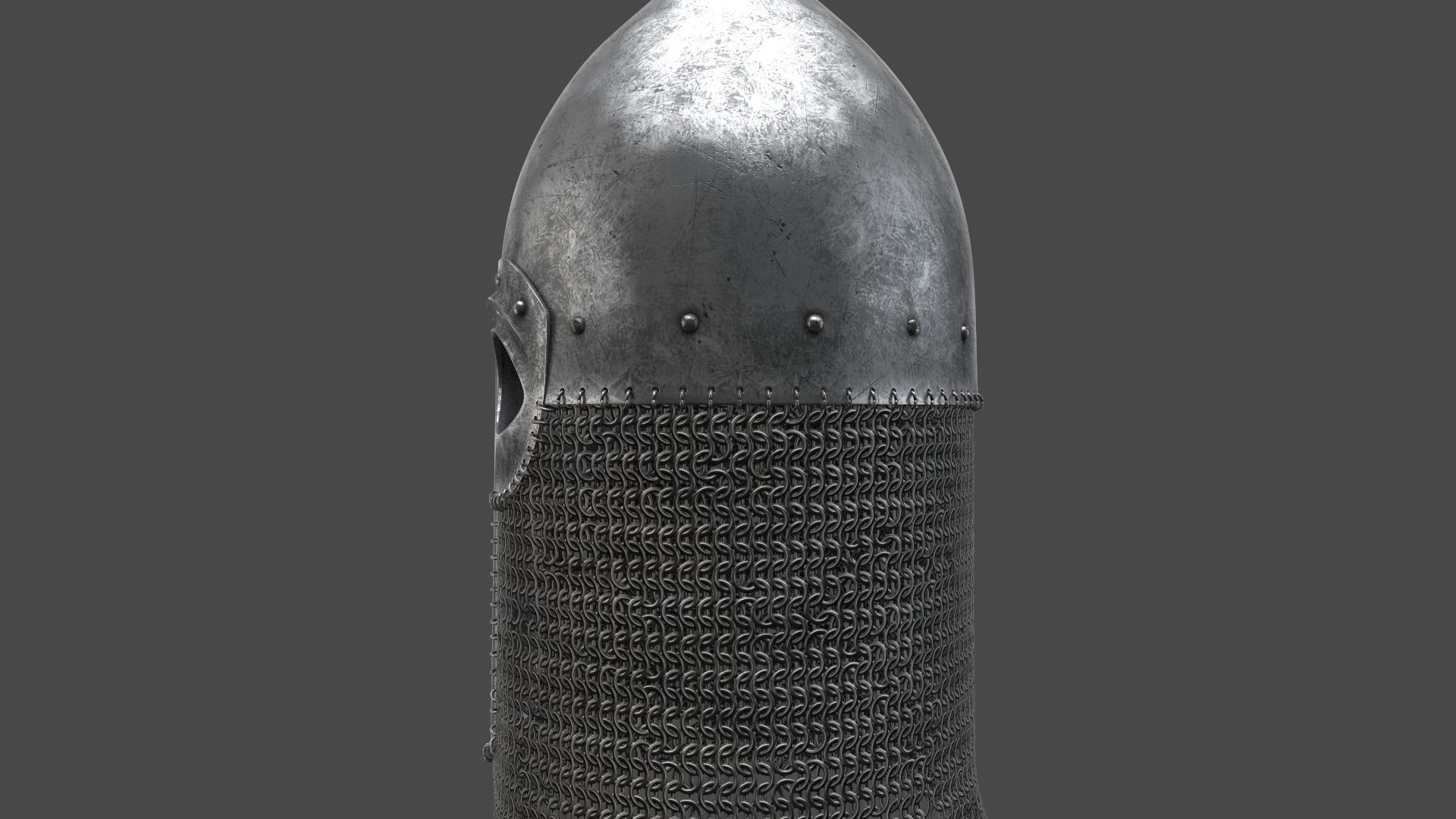 Medieval Helmet Low-poly 3D model_14