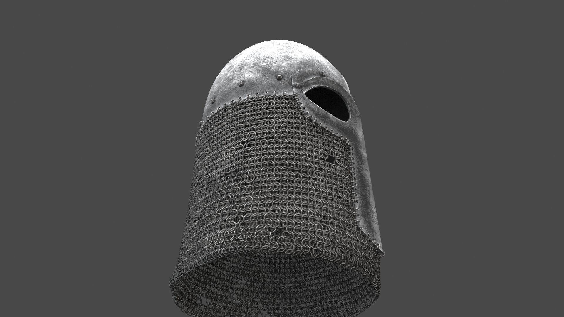 Medieval Helmet Low-poly 3D model_31