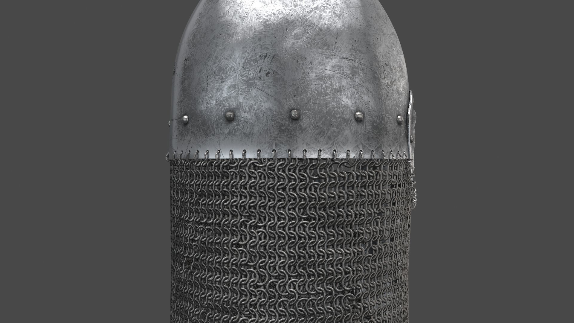 Medieval Helmet Low-poly 3D model_9