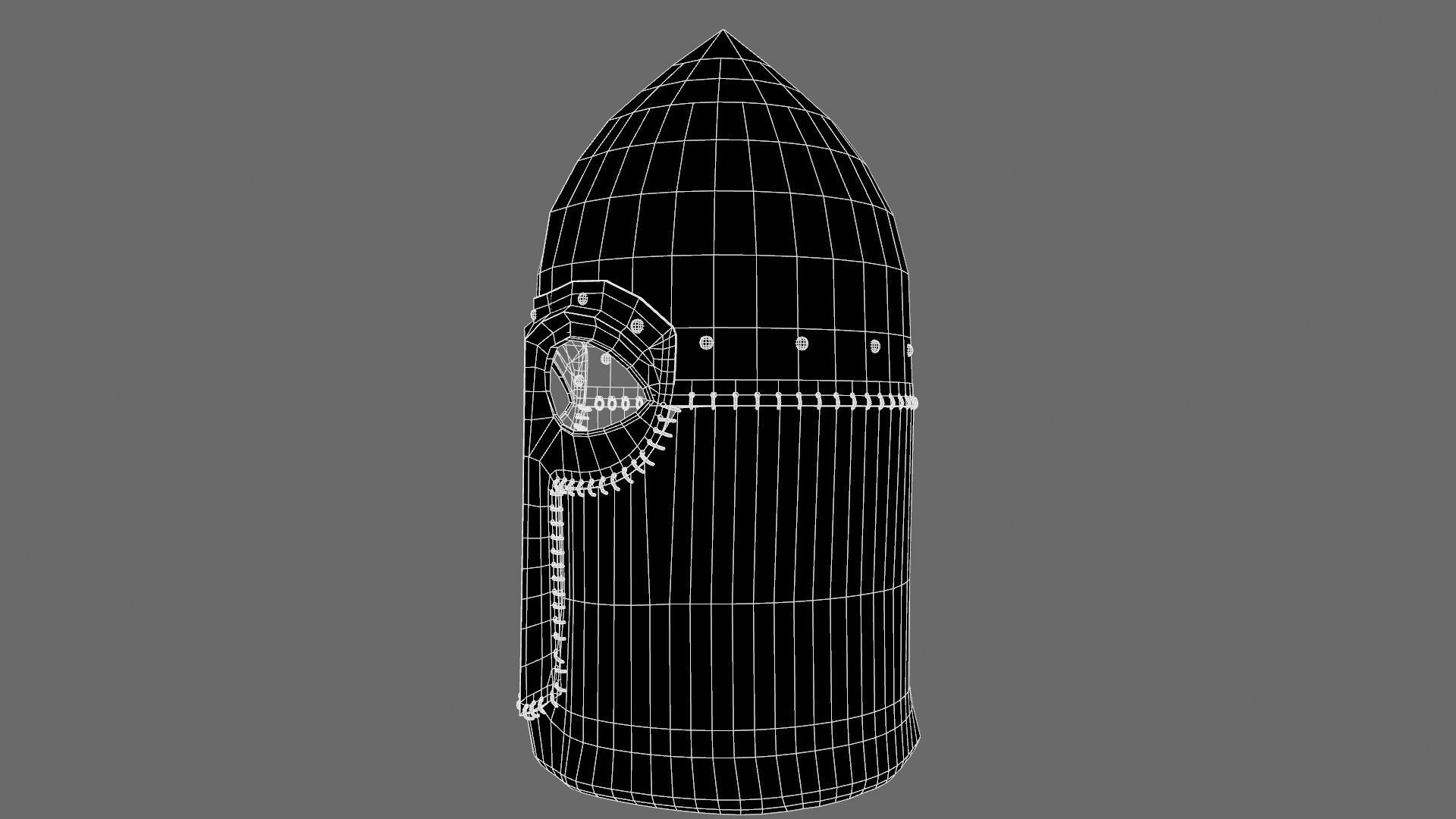Medieval Helmet Low-poly 3D model_60
