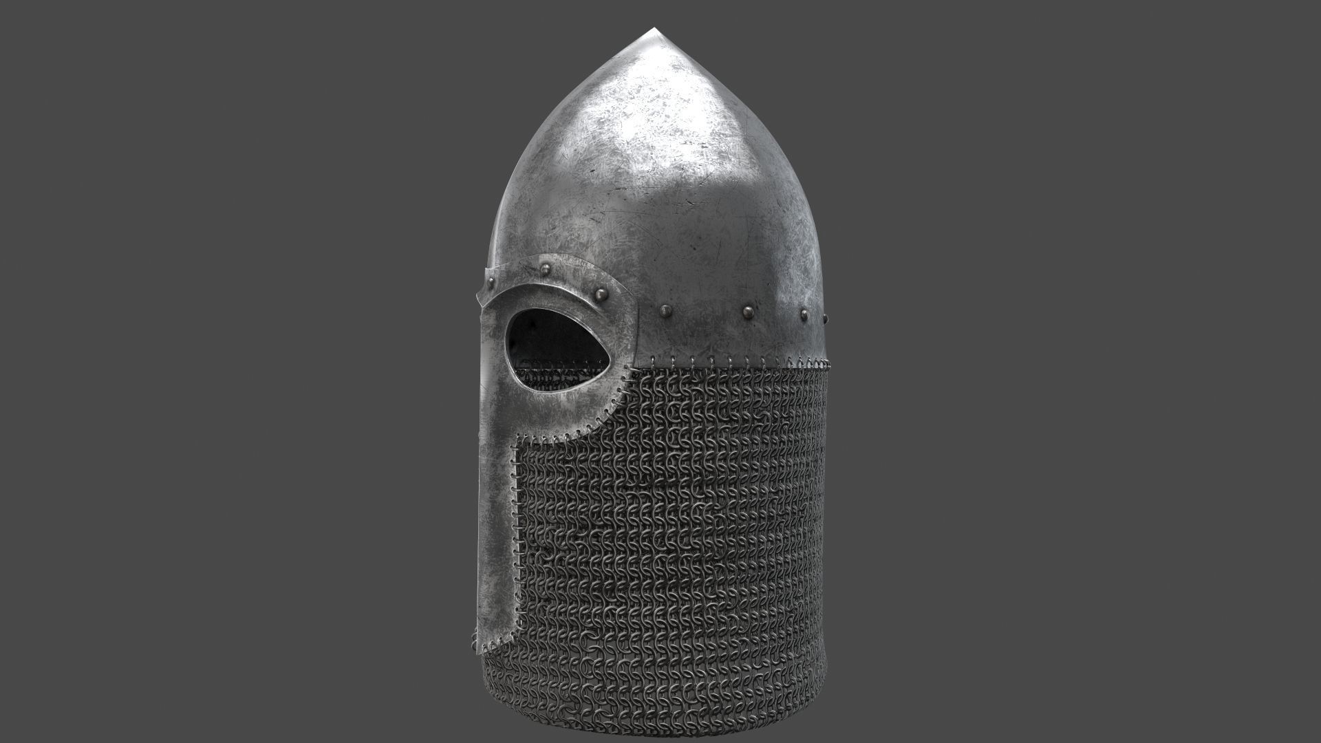 Medieval Helmet Low-poly 3D model_18