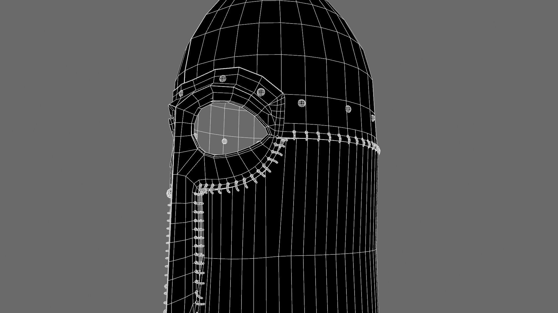 Medieval Helmet Low-poly 3D model_78