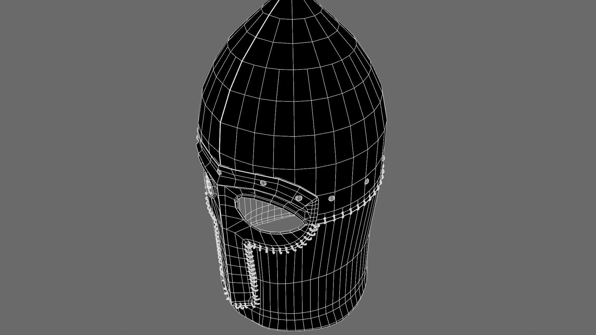 Medieval Helmet Low-poly 3D model_85