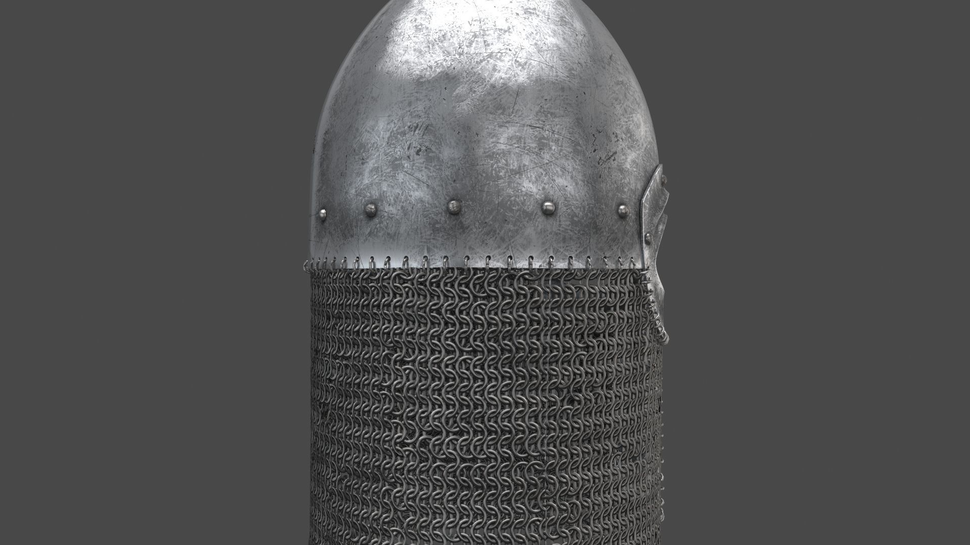 Medieval Helmet Low-poly 3D model_8