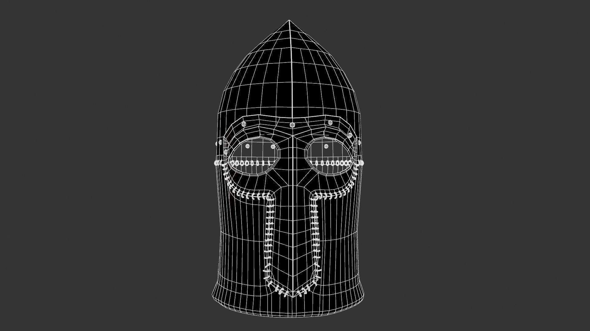 Medieval Helmet Low-poly 3D model_43